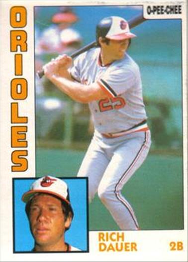 1984 O-Pee-Chee Baseball Cards 374     Rich Dauer